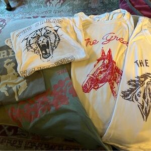 THE GREAT. Lot of 5 Graphic Tees in size 3 Large GUC